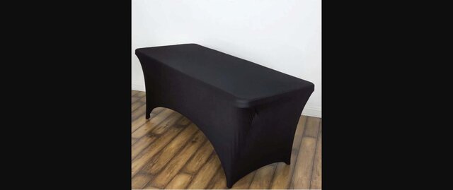 Black Spandex 8ft Table Line