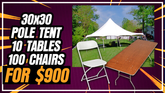 30x30 Tent Package (Tables & Chairs)